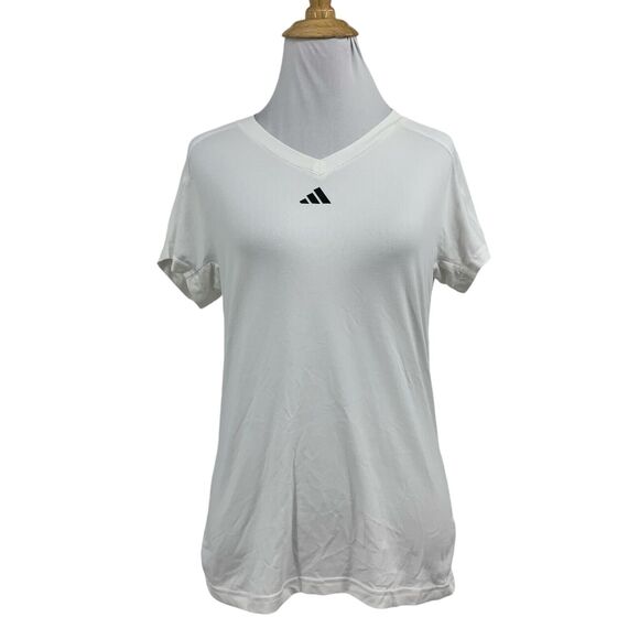 Adidas Shirt Women S Small White AeroReady Tr-Es Min Short Sleeve Freelift Tee - Picture 1 of 13